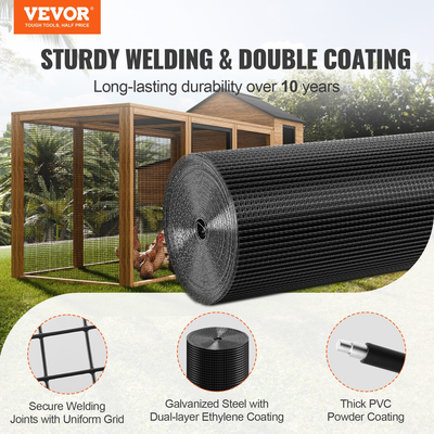 Πανί υλικού VEVOR, 36&#039;&#039; x 100&#039; γαλβανισμένο ρολό από συρμάτινο πλέγμα, ρολό συρμάτινο φράχτη κοτόπουλου 19 gauge, μεταλλικό συρμάτινο πλέγμα επικάλυψης βινυλίου για φράγμα κοτέτσι, φράχτες φιδιών κουνελιών, περιβλήματα πουλερικών