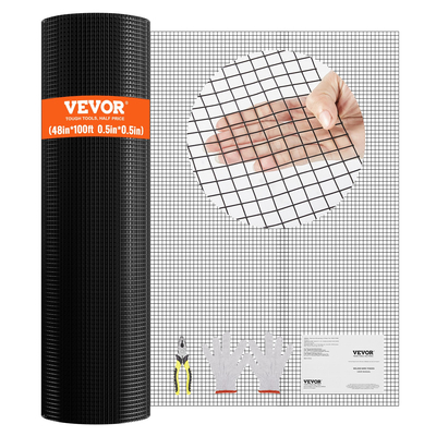 Πανί υλικού VEVOR, 48&#039;&#039; x 100&#039; γαλβανισμένο ρολό συρμάτινο πλέγμα, ρολό συρμάτινο φράχτη κοτόπουλου 19 gauge, μεταλλικό συρμάτινο πλέγμα επικάλυψης βινυλίου για φράγμα κοτέτσι, φράχτες φιδιών κουνελιών, περιβλήματα πουλερικών