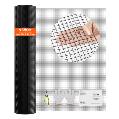 Ύφασμα VEVOR Hardware, 48&#039;&#039; x 50&#039; ρολό γαλβανισμένο συρμάτινο ρολό, 19 Gauge ρολό συρμάτινο φράχτη κοτόπουλου, επικάλυψη βινυλίου μεταλλικό συρμάτινο πλέγμα για φράγμα κοτέτσι, φράχτες φιδιών κουνελιών, περιβλήματα πουλερικών