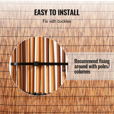 VEVOR Reed Fence Backyard Landscaping Privacy Blind Fence Screen 16,4&#039; x 5,5&#039;