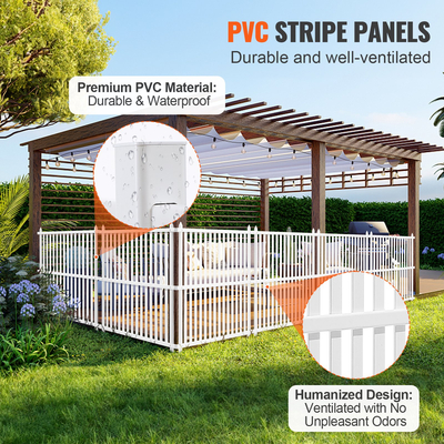 VEVOR 48&quot; W x 48&quot; H Vinyl Privacy Fence πάνελ, Φράχτη κλιματιστικού, Εξωτερικές οθόνες προστασίας απορρήτου για κάδο απορριμμάτων, περίβλημα εξοπλισμού πισίνας, πάνελ strip κιτ οθόνης Privacy (2 πάνελ)