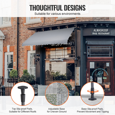 VEVOR 157x47&quot; Τέντα Αίθριου Πτυσσόμενη τέντα ηλίου με λαβή μανιβέλας