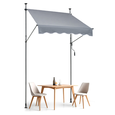 VEVOR 59x47&quot; Τέντα Αίθριου Πτυσσόμενη Τέντα ηλίου με λαβή μανιβέλας