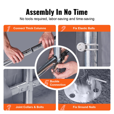 VEVOR Portable Storage Shelter Garage Storage Shel 7 x 12 x 7,36ft &amp; Zipper Door