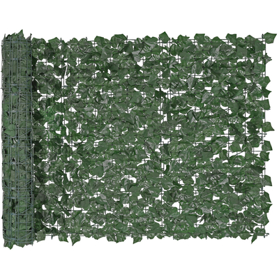 VEVOR Ivy Privacy Fence, 1 x 2,5 m Τεχνητή πράσινη οθόνη τοίχου, πράσινος φράχτης κισσός με ενισχυμένη άρθρωση, ψεύτικο φράχτη Διακόσμηση αμπελόφυλλων για εξωτερικό κήπο, αυλή, μπαλκόνι, διακόσμηση βεράντας