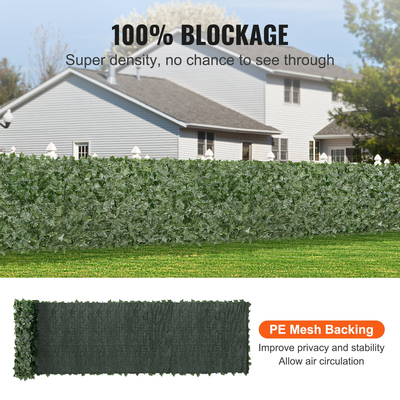 VEVOR Ivy Privacy Fence, Τεχνητή πράσινη οθόνη τοίχου 1 x 5m, Greenery Ivy Fence με διχτυωτό ύφασμα και ενισχυμένη άρθρωση, Faux Hedges Διακόσμηση αμπελόφυλλων για εξωτερικό κήπο, αυλή, μπαλκόνι