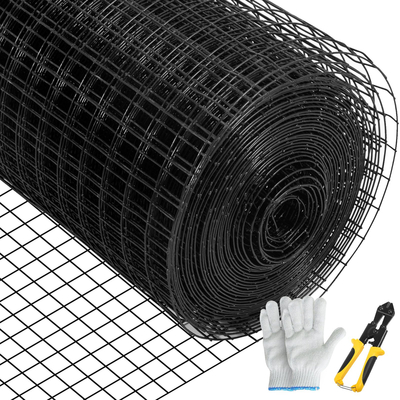 Υφασμάτινο ύφασμα VEVOR, 48 \&quot; x 50\&#039; &amp; 1 \&quot; x 1 \&quot; μέγεθος πλέγματος, γαλβανισμένο ατσάλι με επίστρωση βινυλίου 16 διαμετρήματος περίφραξη από σύρμα κοτόπουλου με μια πένσα κοπής &amp; ένα ζευγάρι υφασμάτινα γάντια, για περίφραξη κήπου και περιβλήματα κατοικίδιων ζώων,