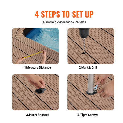 VEVOR Κουπαστή πισίνας 46 x 37 ιντσών από ανοξείδωτο ατσάλι (προκατασκευασμένο) για εσωτερικούς/ εξωτερικούς χώρους