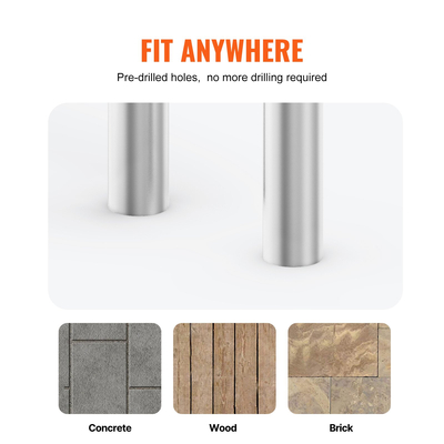 VEVOR Κουπαστή πισίνας 46 x 37 ιντσών από ανοξείδωτο ατσάλι (προκατασκευασμένο) για εσωτερικούς/ εξωτερικούς χώρους