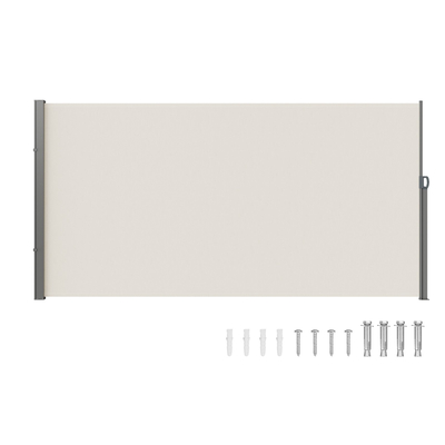 Πτυσσόμενη πλαϊνή τέντα VEVOR, 71&#039;&#039;x 138&#039;&#039; Outdoor Privacy Screen, 180g Polyester Αδιάβροχη αναδιπλούμενη σήτα βεράντας, UV 30+ Διαιρέτης Δωματίων Ανεμοθάλαμος για Αίθριο, Πίσω αυλή, Μπαλκόνι, Μπεζ