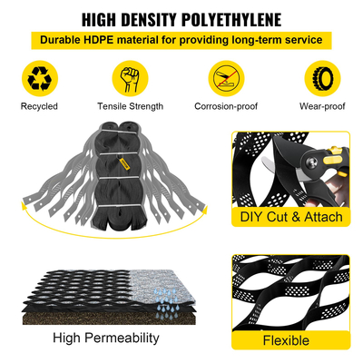 VEVOR Ground Grid, 1885 lbs ανά Sq Ft Load Geo Grid, 3&quot; Depth Permeable Stabilization System for DIY Patio, Walkway, Shed Base, Light Vehicle Drive Drive, Parking, Grass and Have