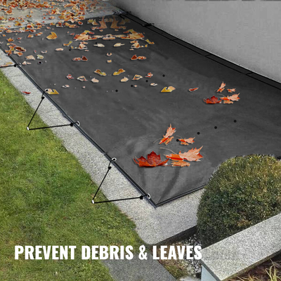 Κάλυμμα ασφαλείας πισίνας VEVOR, κάλυμμα πισίνας 11,5x16 ποδιών, μαύρο κάλυμμα πισίνας στο έδαφος, καλύμματα πισίνας από PVC Ορθογώνιο κάλυμμα πισίνας ασφαλείας Συμπαγές κάλυμμα πισίνας ασφαλείας για χειμερινό κάλυμμα προστασίας πισίνας