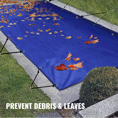 Κάλυμμα ασφαλείας πισίνας VEVOR, κάλυμμα πισίνας 13x26 ποδιών, Μπλε καλύμματα πισίνας από PVC, Ορθογώνιο κάλυμμα πισίνας ασφαλείας Κάλυμμα χειμερινής πισίνας Συμπαγές κάλυμμα πισίνας ασφαλείας για χειμερινό κάλυμμα πισίνας