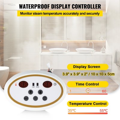 VEVOR 9KW Steam Generator Steam Generator for SPA Room Digital Display Steam Generator 35 ℃-55 ℃ Sauna Steam Generator for Home Commercial Steam Generator Kit Steam Bath Generator