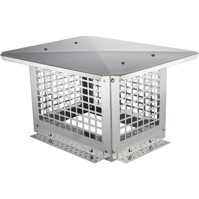 VEVOR Καπάκι Καμινάδας 330,2 x 228,6 mm, Κάλυμμα Καμινάδας Τζακιού 304 από ανοξείδωτο ατσάλι, που δεν ανατρέπεται εύκολα &amp; πρακτικά αξεσουάρ &amp; εύκολη εγκατάσταση, ταιριάζει με διχτυωτά καλύμματα καπναγωγού έξω από πήλινους βότσαλα καπνοδόχου, ασήμι