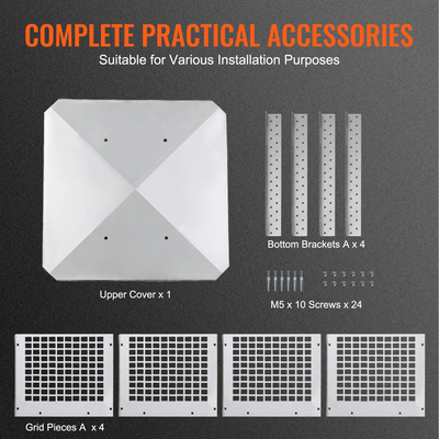 VEVOR Καπάκι Καμινάδας 304,8 x 304,8 mm, Κάλυμμα Καμινάδας Τζακιού 304 από ανοξείδωτο χάλυβα, Δεν ανατρέπεται εύκολα &amp; Πρακτικά Αξεσουάρ &amp; Εύκολη Τοποθέτηση, Ταιριάζει με Διχτυωτά Καλύμματα Καυσαερίων Εξωτερικών Πήλινων Βότσαλων Καμινάδας, Ασημί