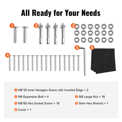 VEVOR 12.7FT Εξωτερική σχάρα καυσόξυλων με κάλυμμα, 152 x 14.2 x 46.1 ίντσες, βαρέως τύπου θήκη για καυσόξυλα &amp; 600D αδιάβροχο κάλυμμα Oxford για τζάκι, βεράντα, εσωτερική/εξωτερική βάση αποθήκευσης κορμών για 3/4 κορδονιού καυσόξυλου