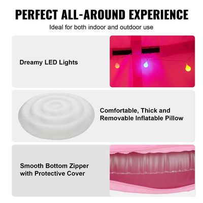 VEVOR Κρεμαστό Δέντρο Σκηνής Κούνιας αιώρας για παιδιά 46&quot; Υ x 43,4&quot; Διάμετρος. Ροζ