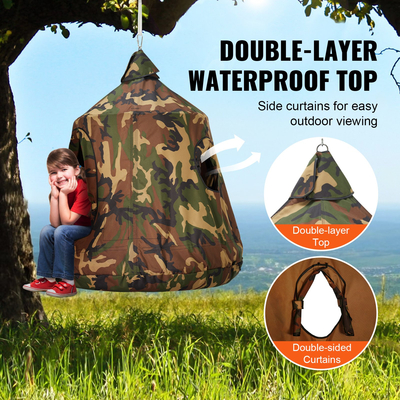 VEVOR Κρεμαστό Δέντρο Σκηνής Κουνιστή αιώρα οροφής με φως LED 46&quot; Υ x 43,4&quot; Διάμετρος.