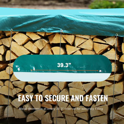 VEVOR PVC Αδιάβροχο μουσαμά 16,5 x 29,5 ποδών βαρέως τύπου PVC μουσαμά με δακτύλιους