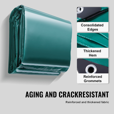 VEVOR PVC Αδιάβροχο μουσαμά 16,5 x 29,5 ποδών βαρέως τύπου PVC μουσαμά με δακτύλιους