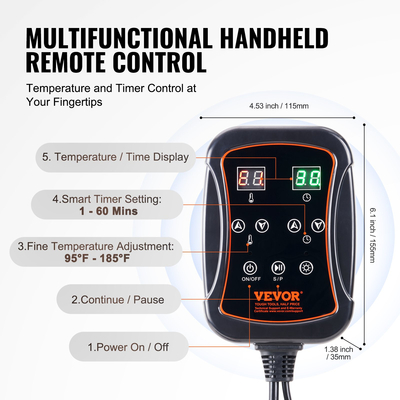 Κουβέρτα σάουνας VEVOR με υπέρυθρη θέρμανση με πέτρες θεραπείας για αποτοξίνωση 75x35 ιντσών