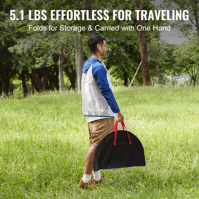 Πτυσσόμενο τραπέζι κάμπινγκ VEVOR, φορητά πλαϊνά τραπεζάκια εξωτερικού χώρου, ελαφρύ αναδιπλούμενο τραπέζι, 600D Oxford Fabric &amp; Steel εξαιρετικά συμπαγές τραπέζι εργασίας με μεγάλο χώρο αποθήκευσης και τσάντα μεταφοράς, για πικνίκ στην παραλία, 28,3&quot;x24