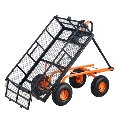 VEVOR Garden Dump Cart Βαρέως τύπου μεταλλικά καρότσια και βαγόνια 400 λίβρες Φόρτωση