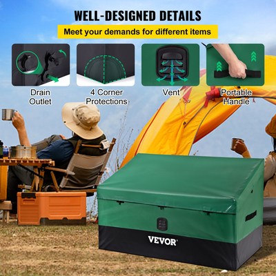 VEVOR Outdoor Storage Box Patio Deck Box 100 Gallon Αδιάβροχος μουσαμάς PE