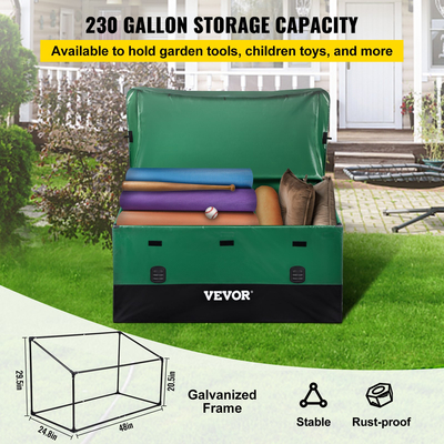 VEVOR Outdoor Storage Box Patio Deck Box 230 Gallon Αδιάβροχος μουσαμάς PE