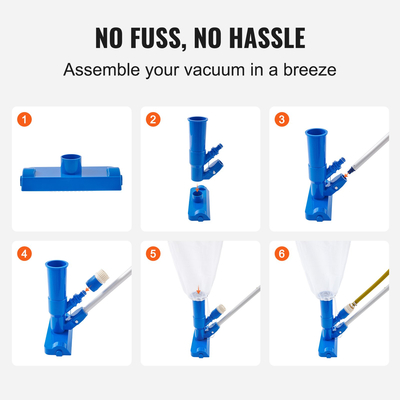 Φορητή ηλεκτρική σκούπα πισίνας VEVOR φορητή ηλεκτρική σκούπα πισίνας με 3 βούρτσες τρίψιμο