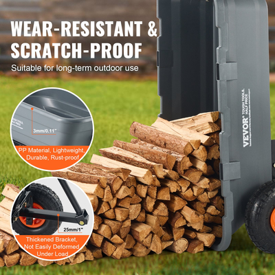 VEVOR Poly Garden Dump Cart Βαρέως τύπου καρότσια και βαγόνια 4 cu.ft 600 lbs