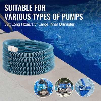 VEVOR Inground Swimming Pool Hose Pool Pool Waum Cleaner 1-1/2-Inch x 30-Fet