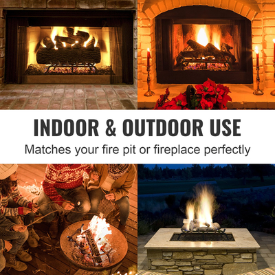 Σχάρα κορμού τζακιού VEVOR, Σχάρα τζακιού βαρέως τύπου 27 ιντσών με 6 πόδια στήριξης, 3/4&#039;&#039; συμπαγείς ράβδους από χάλυβα με επίστρωση πούδρας, κούτσουρο καυσόξυλο για σχάρα για τζάκι εσωτερικού και εξωτερικού χώρου