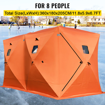 VEVOR 8 Person Ice Fishing Shelter Tent 300d Oxford Fabric Portable Ice Shelter Ισχυρό αδιάβροχο Ice Fish Shelter for Outdoor Fishing Ice Fishing Tent