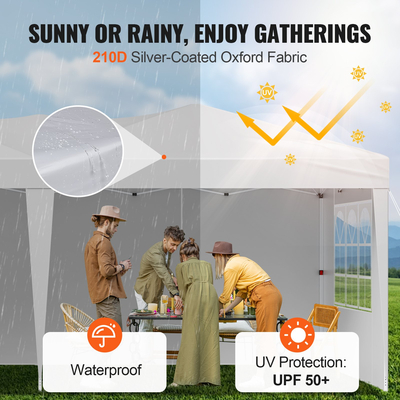 VEVOR Pop Up Σκηνή με κουβούκλιο 10&#039; x 20&#039; Sun Shelter Εξωτερικό Κιόσκι με πλευρικά τοιχώματα