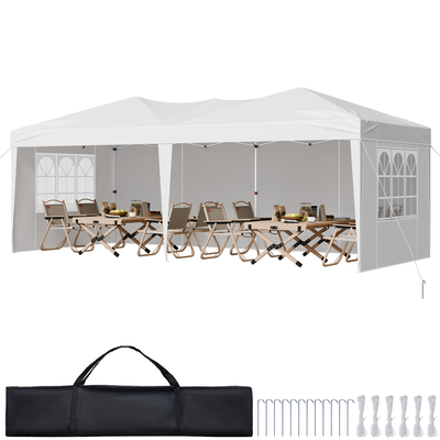 VEVOR Pop Up Σκηνή με κουβούκλιο 10&#039; x 20&#039; Sun Shelter Εξωτερικό Κιόσκι με πλευρικά τοιχώματα