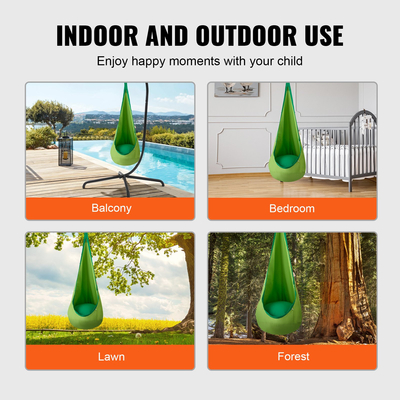 VEVOR Kids Pod Swing Seat Κρεμαστή καρέκλα αιώρας με χορδές LED φώτα 120 λίβρες