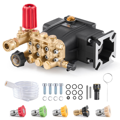 VEVOR αντλία πλύσης πίεσης 3/4&quot; Άξονας Horizontal Triplex Plunger 3300 PSI 2,5GPM