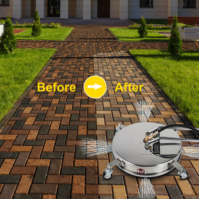 VEVOR Surface Cleaner, 4000 psi Pressure Surface Cleaner, 18&quot; Pressure Washer Surface Cleaner 1/4&quot; QC Pressure Washing Surface Cleaner Καθαριστικό με πίεση από ανοξείδωτο χάλυβα για καταστρώματα με διπλό περιστροφικό βραχίονα