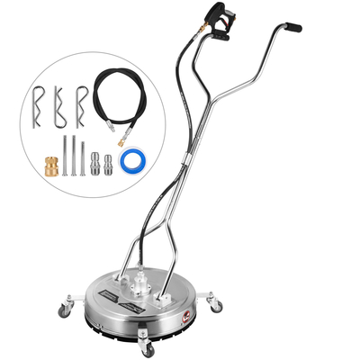 VEVOR Surface Cleaner 21 Inch Pressure Flat Surface Cleaning 4000 PSI Max Working Pressure Flat Surface Cleaner Από ανοξείδωτο ατσάλι Καθαριστικό περιστρεφόμενων επιφανειών με ρόδες Power Washer Scrubber δαπέδου
