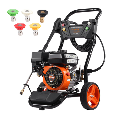 VEVOR Gas Pressure Washer 3950 PSI 10L/min 2,6 GPM with 5 Nozzle set for Cars