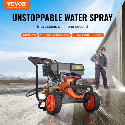 VEVOR Gas Pressure Washer 4400 PSI 15L/min 2,6 GPM with 5 Nozzle set for Cars