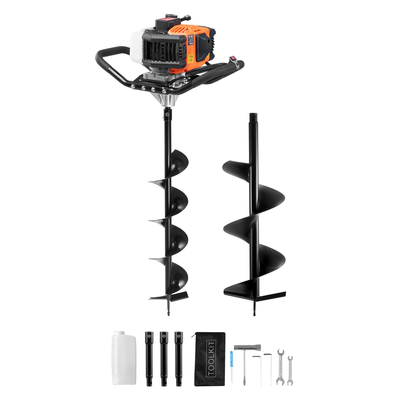 VEVOR Gas Post Hole Digger 52CC 1450W με τρυπάνια 6” &amp; 10” &amp; 3 ράβδο προέκτασης