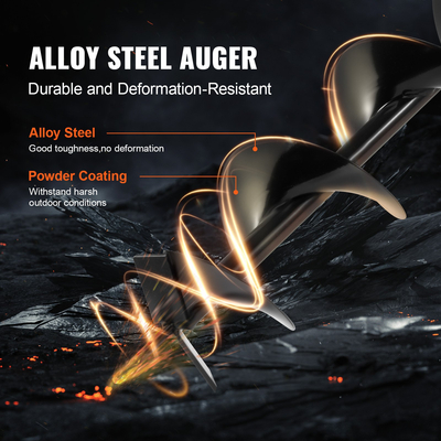 VEVOR Gas Post Hole Digger 52CC 1450W με τρυπάνια 8” &amp; 1 ράβδο επέκτασης