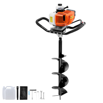 VEVOR Gas Post Hole Digger 63CC 2400W με τρυπάνια 8” &amp; 1 ράβδο επέκτασης