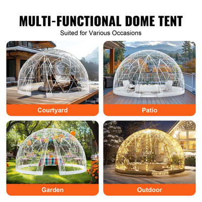 VEVOR 12FT Dome Bubble Tent Διπλό κάλυμμα με διαφανές παράθυρο για Camping Party