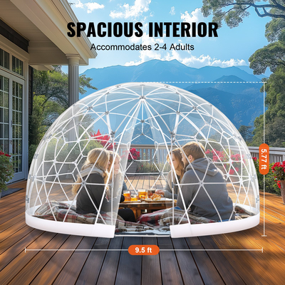 VEVOR 9.5FT Dome Bubble Tent Διπλό κάλυμμα με διαφανές παράθυρο για Camping Party