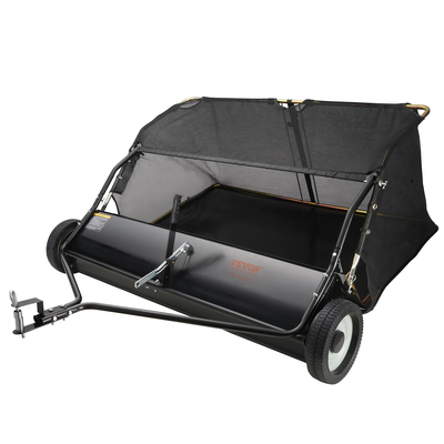 Σάρωθρο γκαζόν VEVOR, 48,5&quot;, 26 cu. ft. Σάρωθρο έλξης πίσω από την αυλή, Σχεδιασμός με σχοινί απόρριψης &amp; βαρέως τύπου, ανθεκτικό στη χρήση, συλλέκτης φύλλων και γρασιδιού με ρυθμιζόμενο ύψος σάρωσης για συλλογή σκουπιδιών και χόρτου