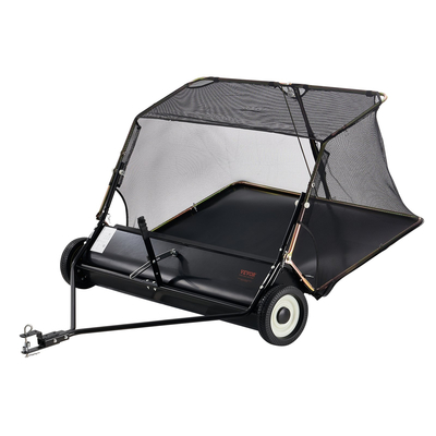 VEVOR Tow-Behind Lawn Sweeper 52 ιντσών Leaf Yard Συλλέκτης 26 cu.ft. Ευκανόνιστος